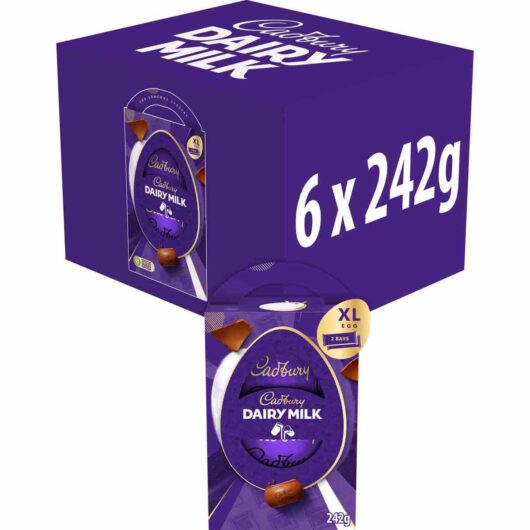 Dairy Milk Chocolate Easter Egg 242g XL (Box of 6)