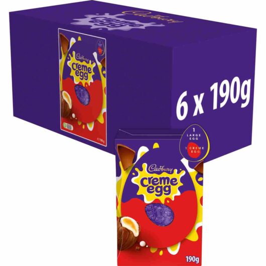 Cadbury Creme Egg Chocolate Easter Egg 190g (Box of 6)