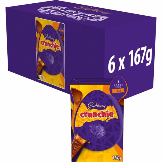 Cadbury Crunchie Chocolate Easter Egg 167g (Box of 6)