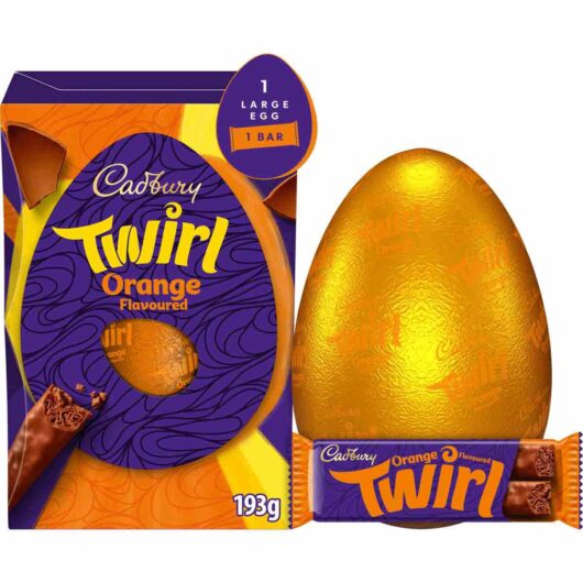 Cadbury Orange Twirl Chocolate Easter Egg 193g