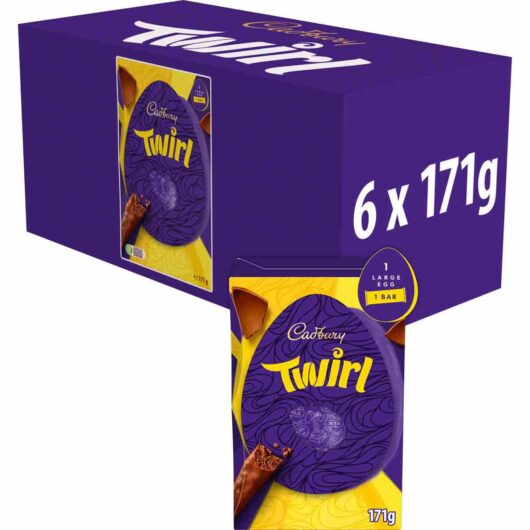 Cadbury Twirl Chocolate Egg 171g (Box of 6)