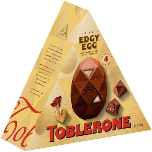 Toblerone The Edgy Egg Milk Chocolate Truffle Easter Egg 258g (Box of...